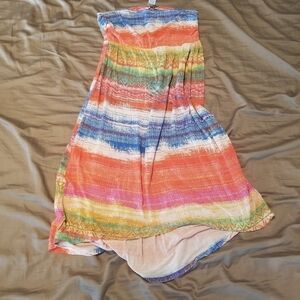 American Rag Cie Beachy Strapless Halter Top Sundress. Size Small. Elastic Bust